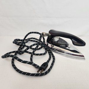 Vintage General Electric Flat Clothes Iron Streamer Cord Works 1960's